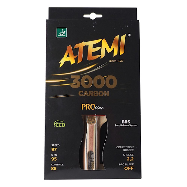Rackets Atemi New 3000 Pro Concave Mustat,Punainen