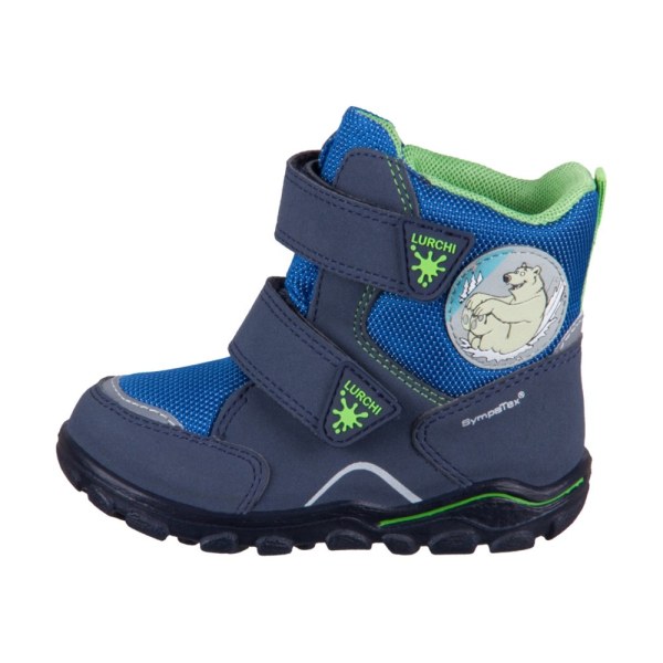 Snowboots Lurchi Kalle Dark Blue Applegreen Textil Blå 20