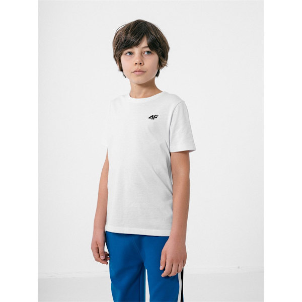 T-paidat 4F JTSM001 Valkoiset 122 - 127 cm