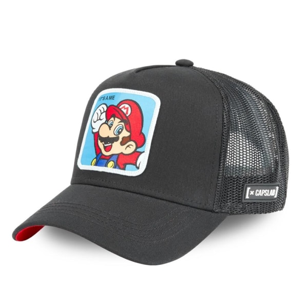 Hatut Capslab Super Mario Bros Trucker Grafiitin väriset Produkt av avvikande storlek