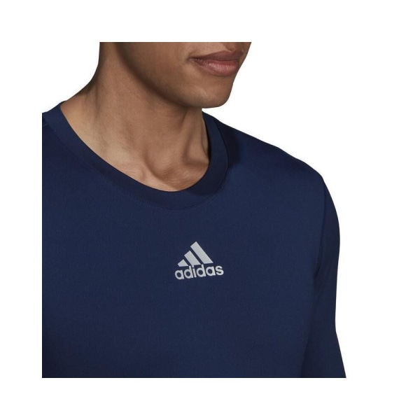 T-paidat Adidas Techfit Climawarm LS Tummansininen 176 - 181 cm/L