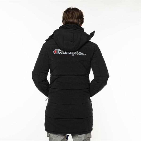 Jakker Champion Script Logo Back Padded Hooded Sort 178 - 182 cm/M