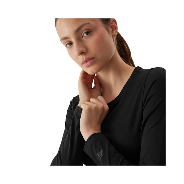 T-paidat 4F Longsleeve F167 W 20s Mustat 168 - 171 cm/M