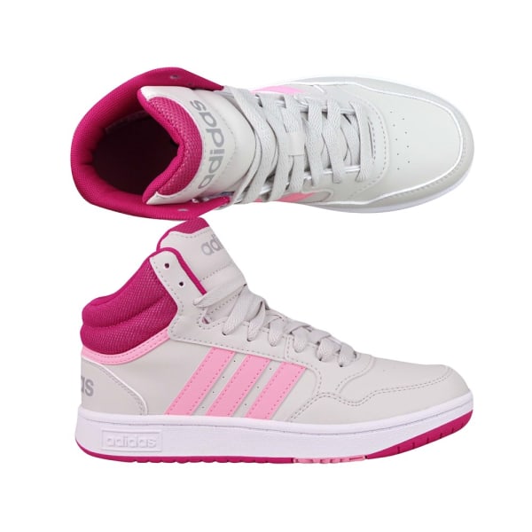 Sko Adidas Hoops Mid 30 K Pink,Creme 38