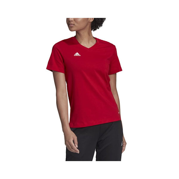 T-paidat Adidas Entrada 22 Tee W Punainen 152 - 157 cm/XS