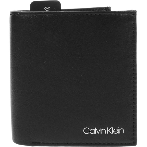 Lompakot Calvin Klein Trifold 6CC Wcoin Mustat