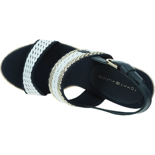 Sandaalit Tommy Hilfiger Golden Webbing Wedge Valkoiset,Tummansininen 39