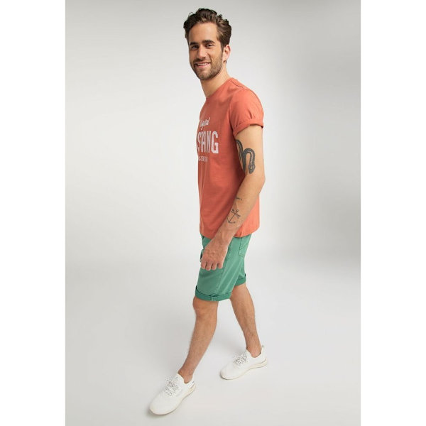Shirts Mustang Alex C Print Orange 164 - 169 cm/S