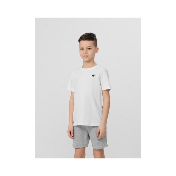 T-shirts 4F JTSM001 Hvid 122 - 127 cm