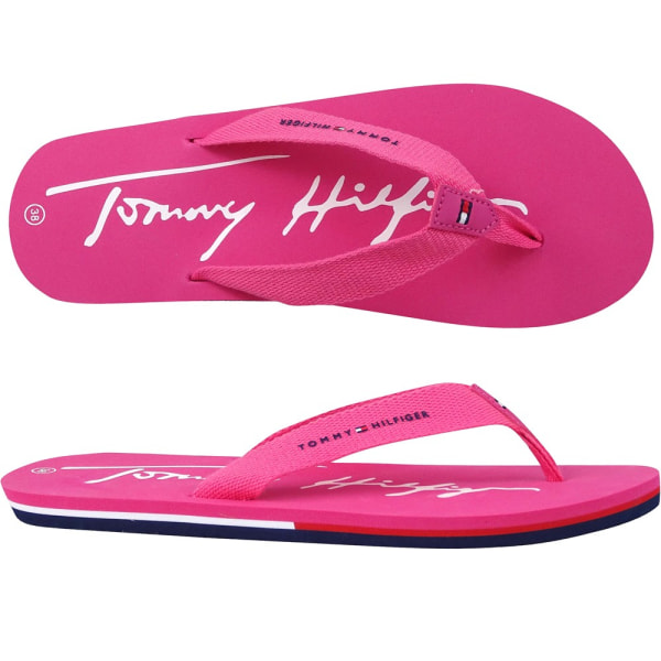Varvassandaalit Tommy Hilfiger Logo Print Flip Flop Vaaleanpunaiset 36