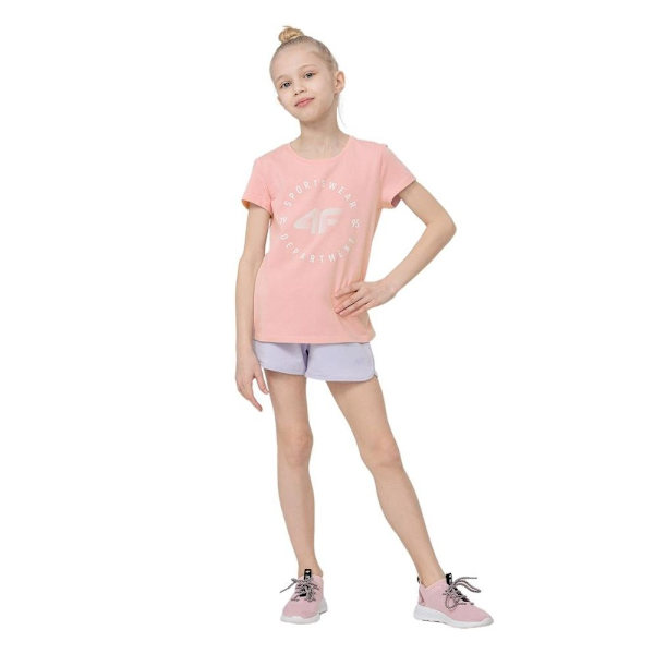 T-paidat 4F JTSD003 Vaaleanpunaiset 122 - 127 cm