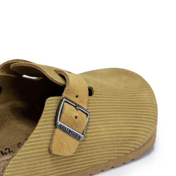 Tofflor Birkenstock Boston Corduroy Cork Oliv 42