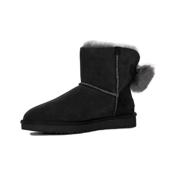 Snowboots UGG Min Bailey Fuzzy Bow Svarta 37