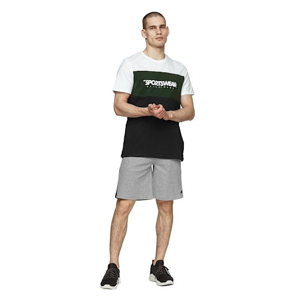 T-shirts 4F TSM016 Hvid,Sort 179 - 182 cm/L