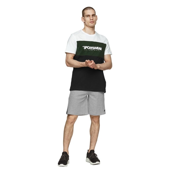 T-shirts 4F TSM016 Sort,Hvid 179 - 182 cm/L