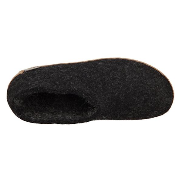 Sko Glerups DK Shoe Charcoal Lammwollfilz Sort 41