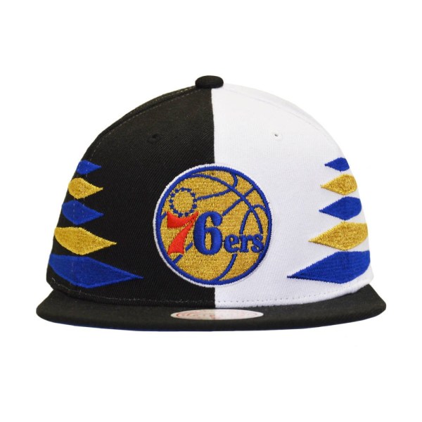 Hætter Mitchell & Ness Nba Philadelphia 76ERS Snapback Sort,Hvid Produkt av avvikande storlek