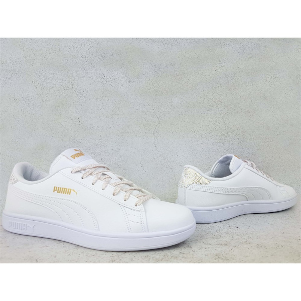 Lågskor Puma Smash V2 Metallics JR Vit 35.5