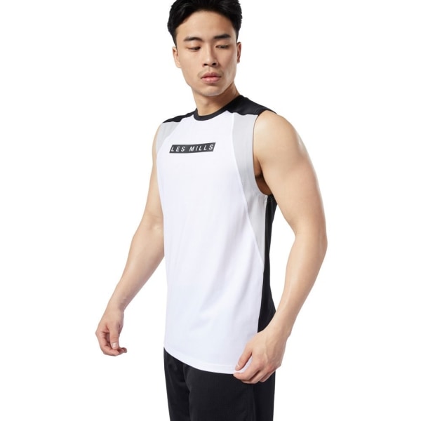 Shirts Reebok Les Mills Smartvent Vit,Svarta 176 - 181 cm/M