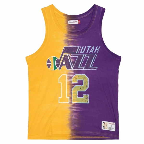Shirts Mitchell & Ness Nba Utah Jazz John Stockton Lila,Gula 188 - 192 cm/XL
