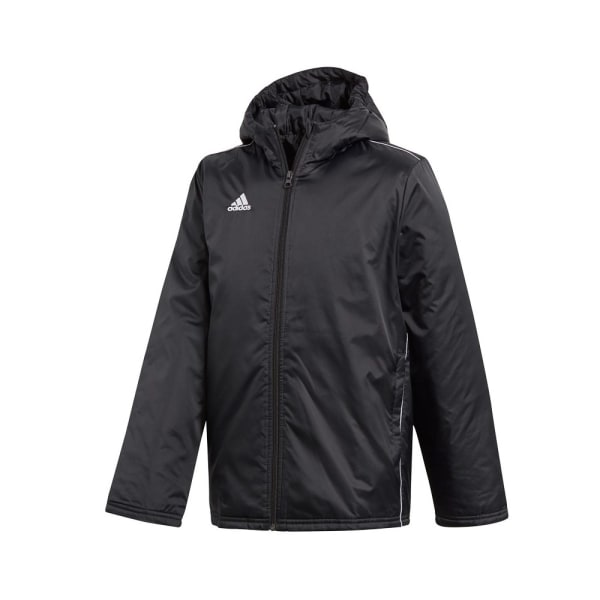 takki Adidas JR Core 18 Mustat 123 - 128 cm/7 - 8 år