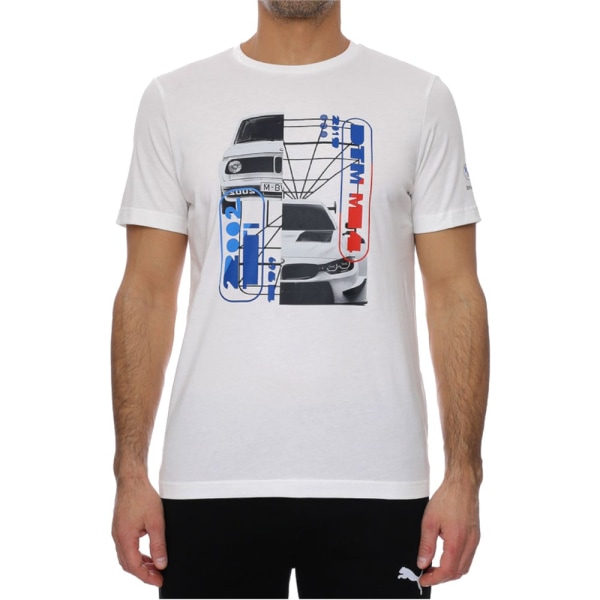 T-shirts Puma Bmw Motorsport Graphic Tee Hvid,Sort 170 - 175 cm/S