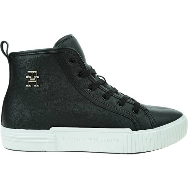 Sko Tommy Hilfiger Vulc Leather Sneaker Hi Sort 36
