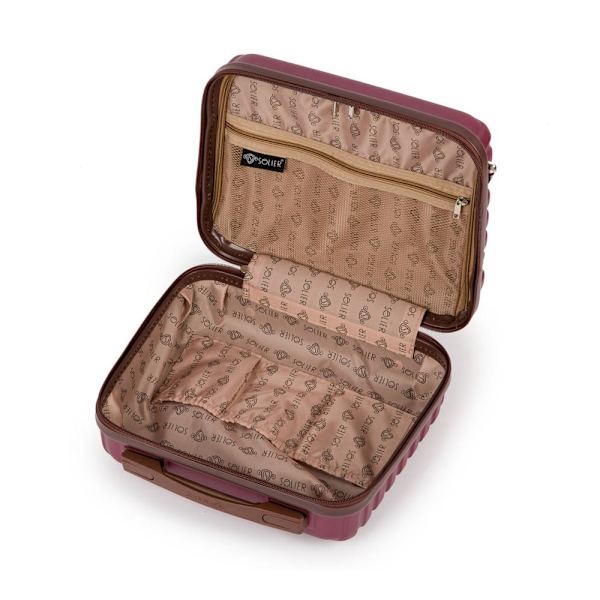 Ufferter Solier Kuferek Podróżny Mały Abs Stl957 Bordowy Bordeaux