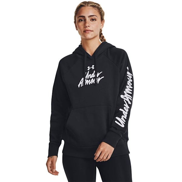 Puserot je Fleecet Under Armour Ua Rival Fleece Graphic Hdy Mustat 163 - 167 cm/S