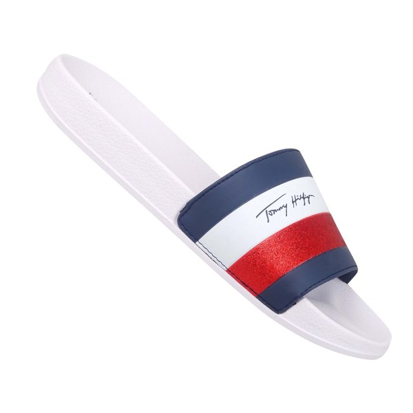 Rantakengät Tommy Hilfiger Smile Print Pool Slide Valkoiset,Tummansininen,Punainen 40
