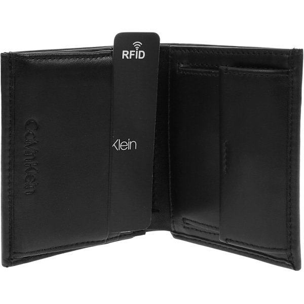 Plånböcker Calvin Klein Trifold 6CC Wcoin Svarta