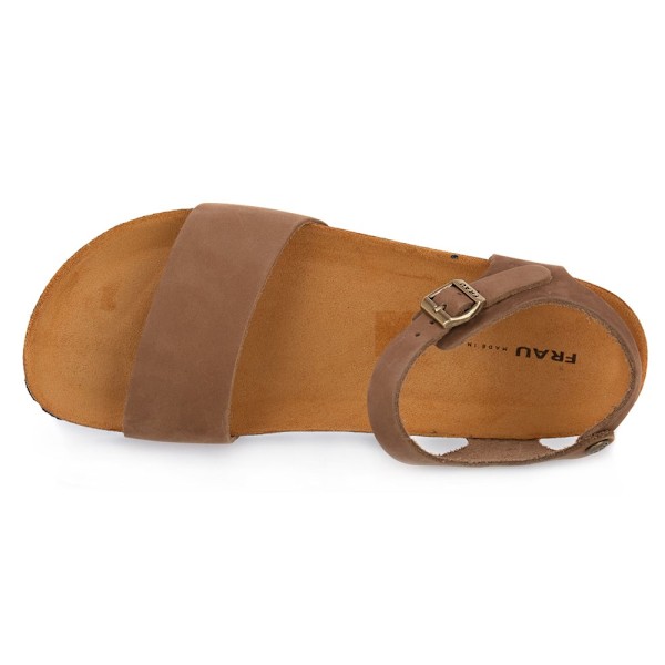 Sandaler Frau Nabuk Sabbia Bruna 39