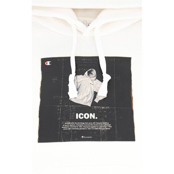 Sweatshirts Champion Icon Graphic Print Hoodie Sort,Hvid 178 - 182 cm/M