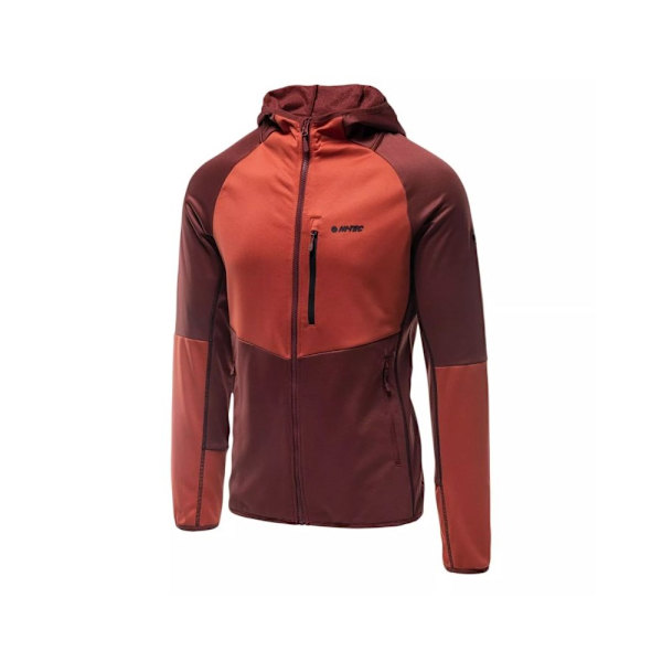 Puserot je Fleecet Hi-Tec Camil M Tummanpunainen 182 - 187 cm/XL