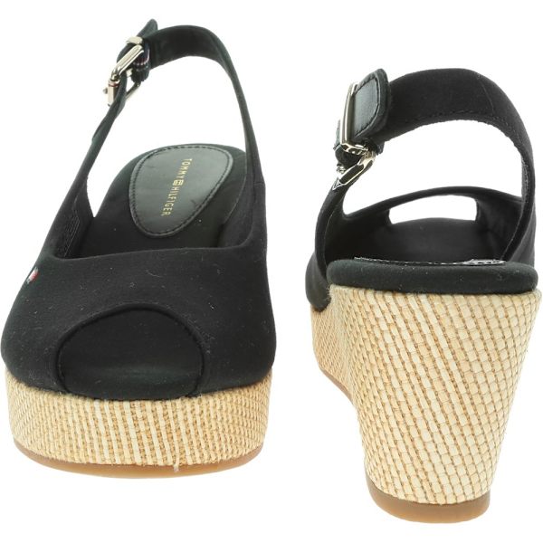 Sandaler Tommy Hilfiger Iconic Elba Sling Back Wedge Sort 41