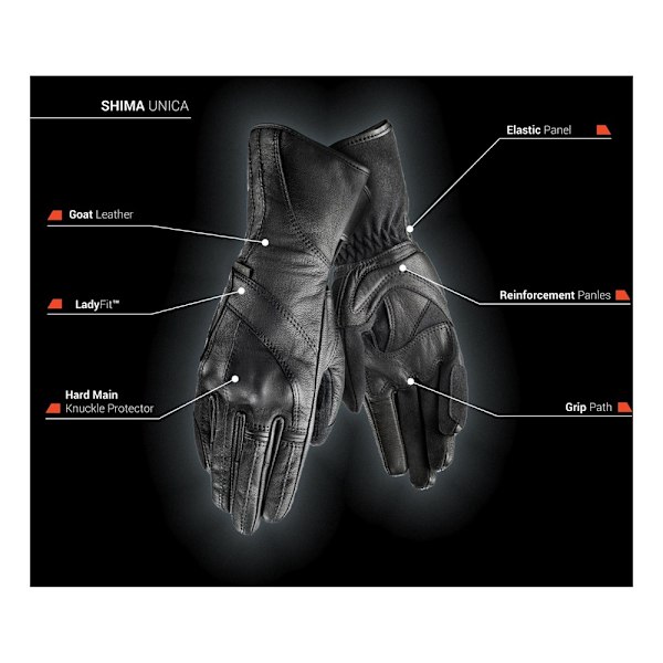 Handskar Shima Unica Svarta S/17,8-19 cm