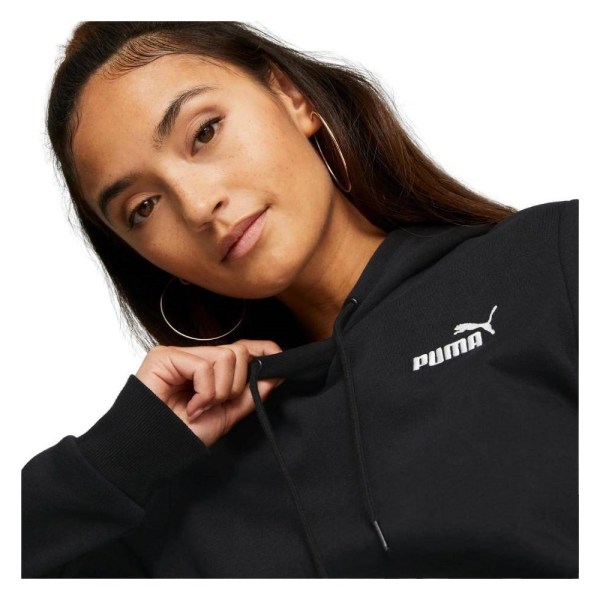 Sweatshirts Puma Ess Embroidery Hoodie Fl Svarta 176 - 181 cm/M