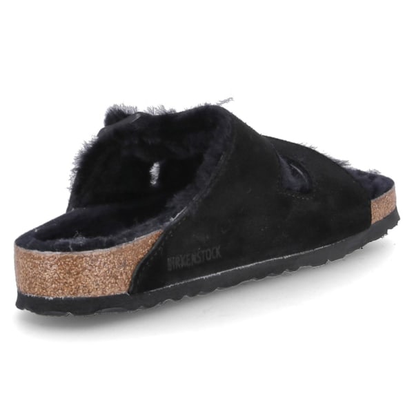 Tøffel Birkenstock Arizona Fur Sort 36