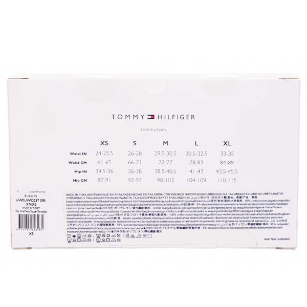Majtki Tommy Hilfiger 3PACK Beesit,Tummanpunainen S
