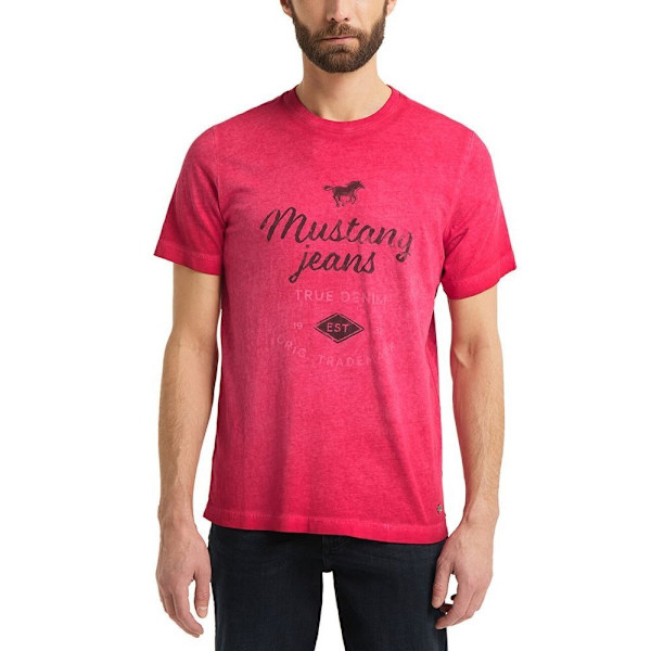Shirts Mustang Alex C Print Rosa 176 - 181 cm/L