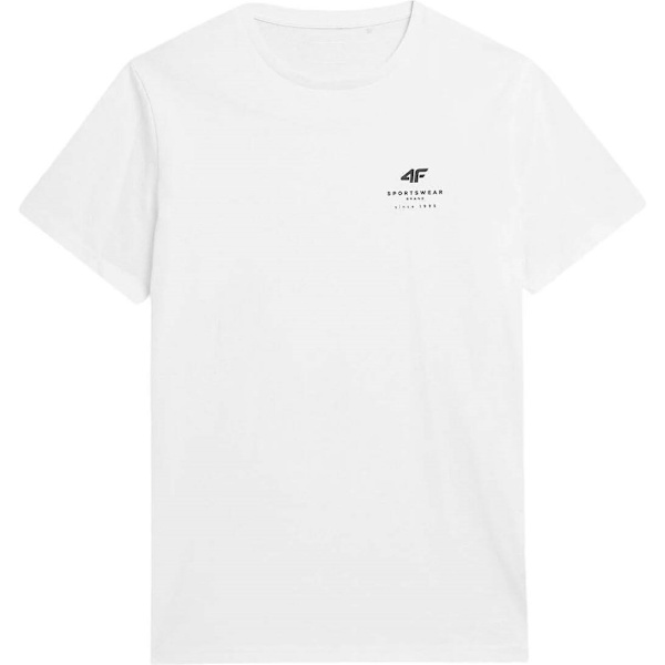 T-paidat 4F 4FAW23TTSHM095110S Valkoiset 182 - 185 cm/XL