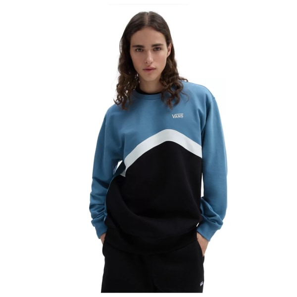 Sweatshirts Vans Sidestripe Block Crew Sort,Blå 188 - 192 cm/XL