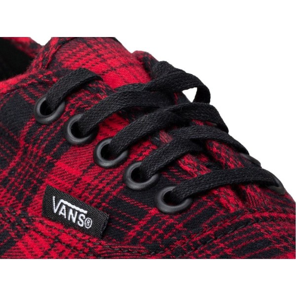 Lågskor Vans Authentic Plaid Svarta,Vit,Röda 36