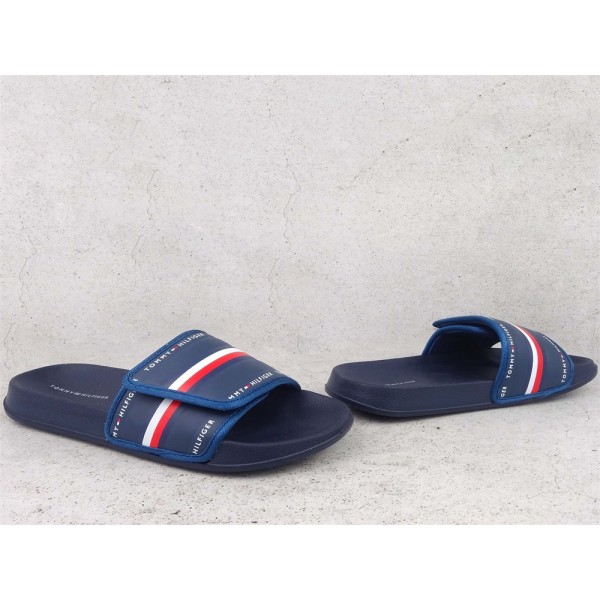 Rantakengät Tommy Hilfiger Maxi Velcro Pool Slide Tummansininen 36