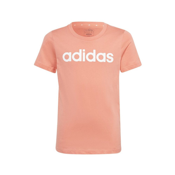 T-paidat Adidas Lin Tee JR Vaaleanpunaiset 147 - 152 cm/M