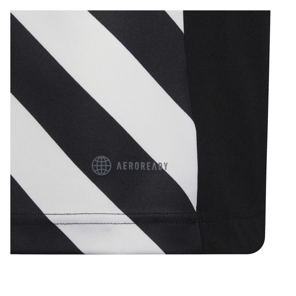 T-paidat Adidas Entrada 22 Graphic Jersey Mustat,Valkoiset 111 - 116 cm/XXS