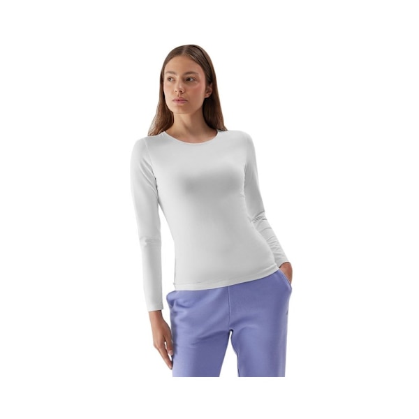 T-paidat 4F Longsleeve F167 W 10s Valkoiset 168 - 171 cm/M