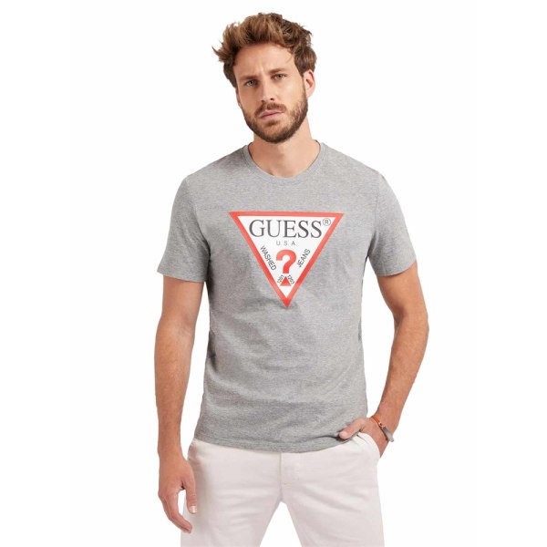 Shirts Guess Original Logo Gråa 183 - 187 cm/L