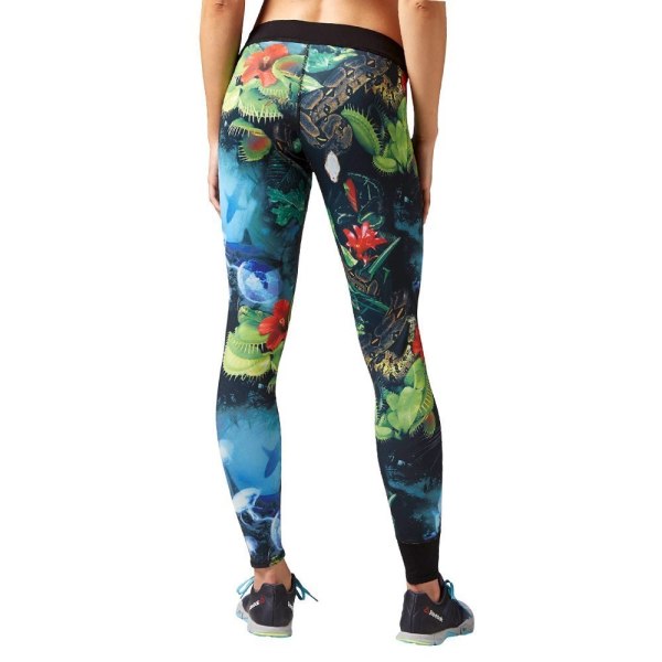Bukser Reebok Rcf Rev Chase Tight Hvid,Blå,Grøn 153 - 157 cm/XXS