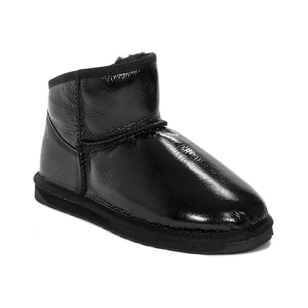 Støvletter Emu Australia Botki Damskie Aarons Glossy Black Sort 40